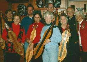 The Memphis Area Mountain Dulcimer Club at my house in Germantown, Tennessee. 2006